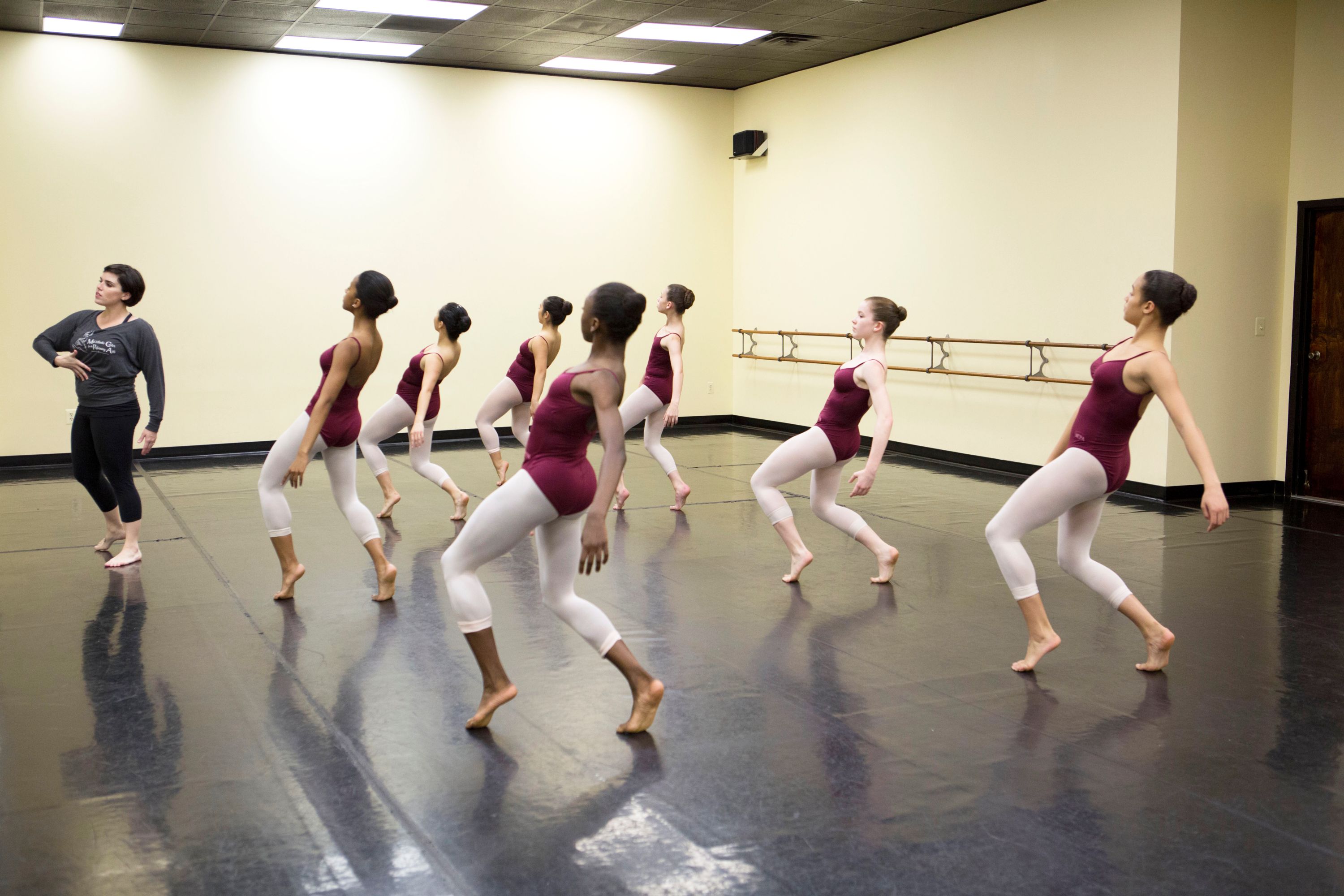MCPA Dancers in Contemporary Pre-Professional Dance Class